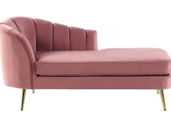 Venstrevendt chaiselong ALLIER Velour Lyserød