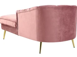 Venstrevendt chaiselong ALLIER Velour Lyserød