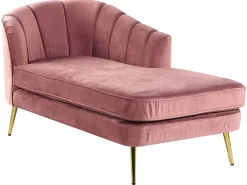Venstrevendt chaiselong ALLIER Velour Lyserød