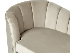 Venstrevendt chaiselong ALLIER Velour Beige