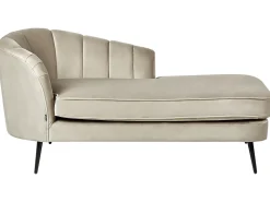 Venstrevendt chaiselong ALLIER Velour Beige
