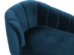 Venstrevendt chaiselong ALLIER Velour Navy Blå