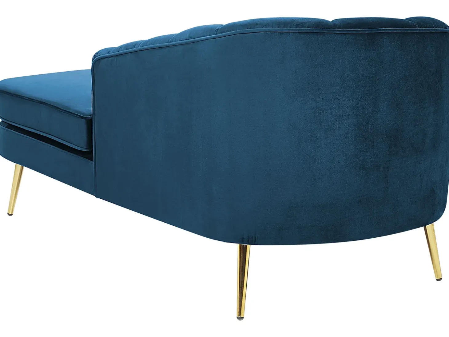Venstrevendt chaiselong ALLIER Velour Navy Blå