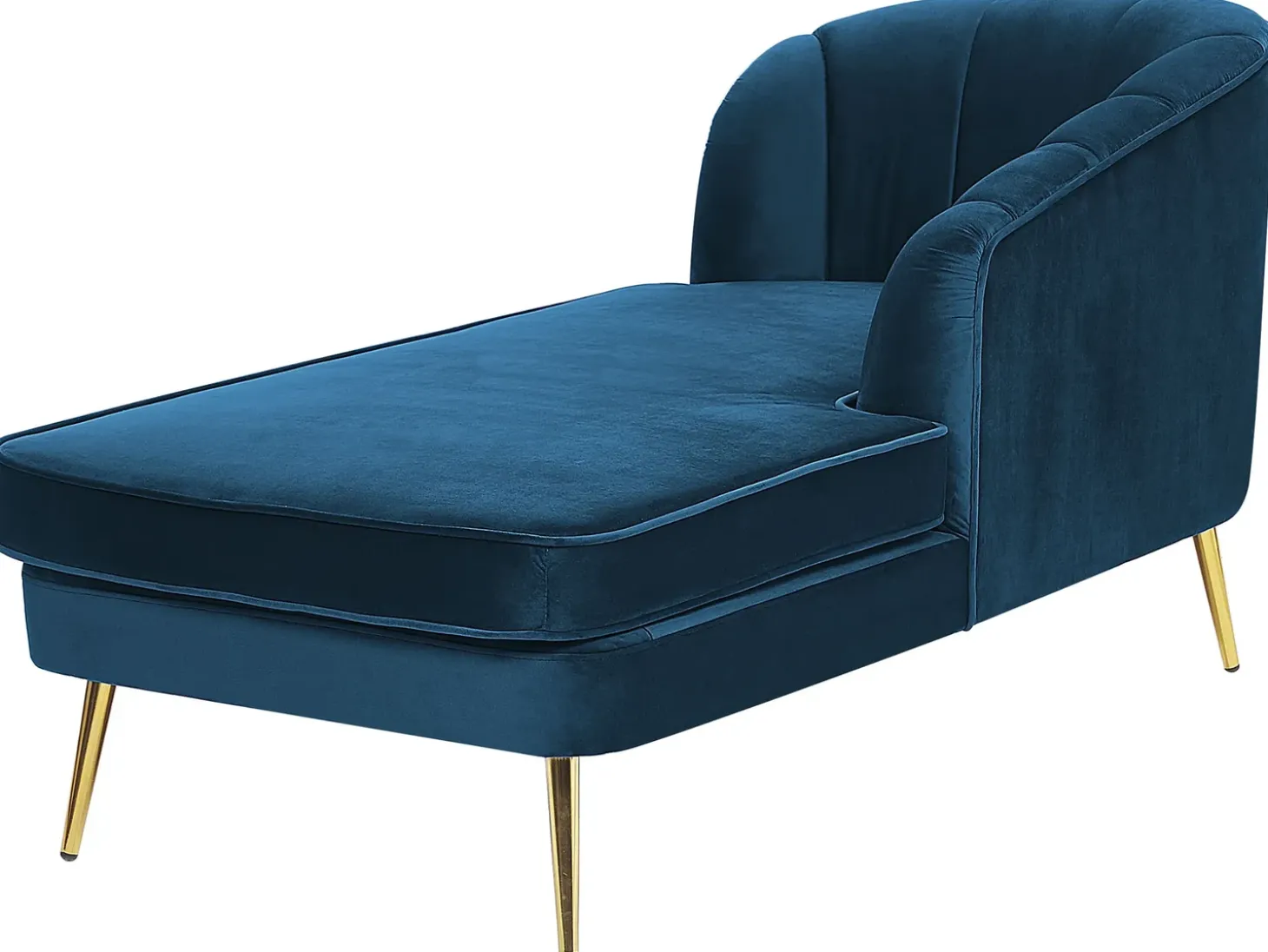 Venstrevendt chaiselong ALLIER Velour Navy Blå