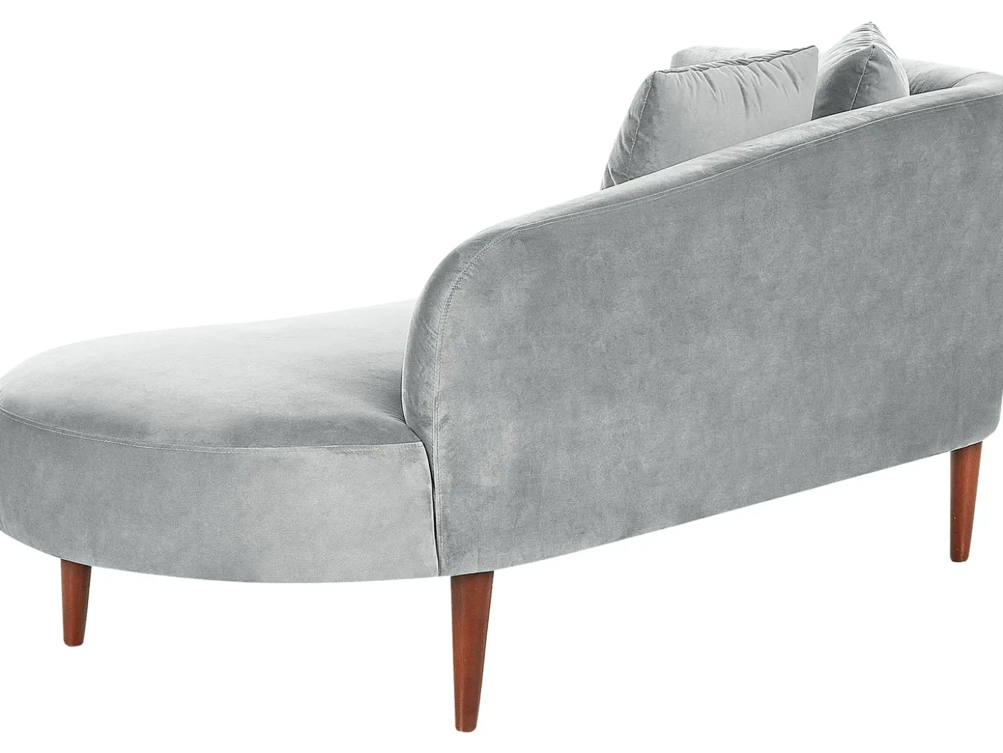 Venstrevendt chaiselong CHAUMONT Velour Lysegrå