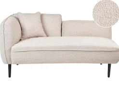 Venstrevendt chaiselong CHEVANNES Boucle Lys Beige