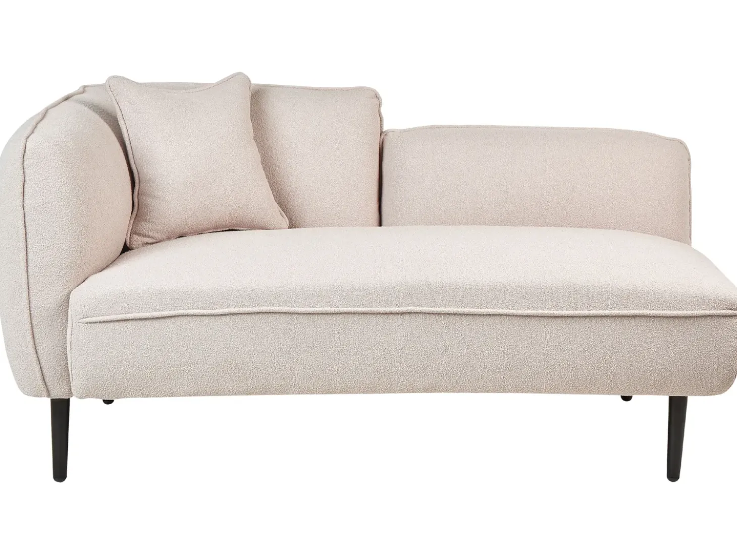 Venstrevendt chaiselong CHEVANNES Boucle Lys Beige