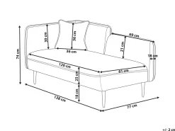 Venstrevendt chaiselong CHEVANNES Boucle Lys Beige