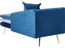 Venstrevendt chaiselong GONESSE Velour Blå