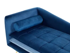 Venstrevendt chaiselong GONESSE Velour Blå