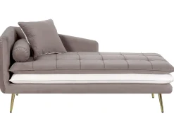 Venstrevendt chaiselong GONESSE Velour Lysebrun