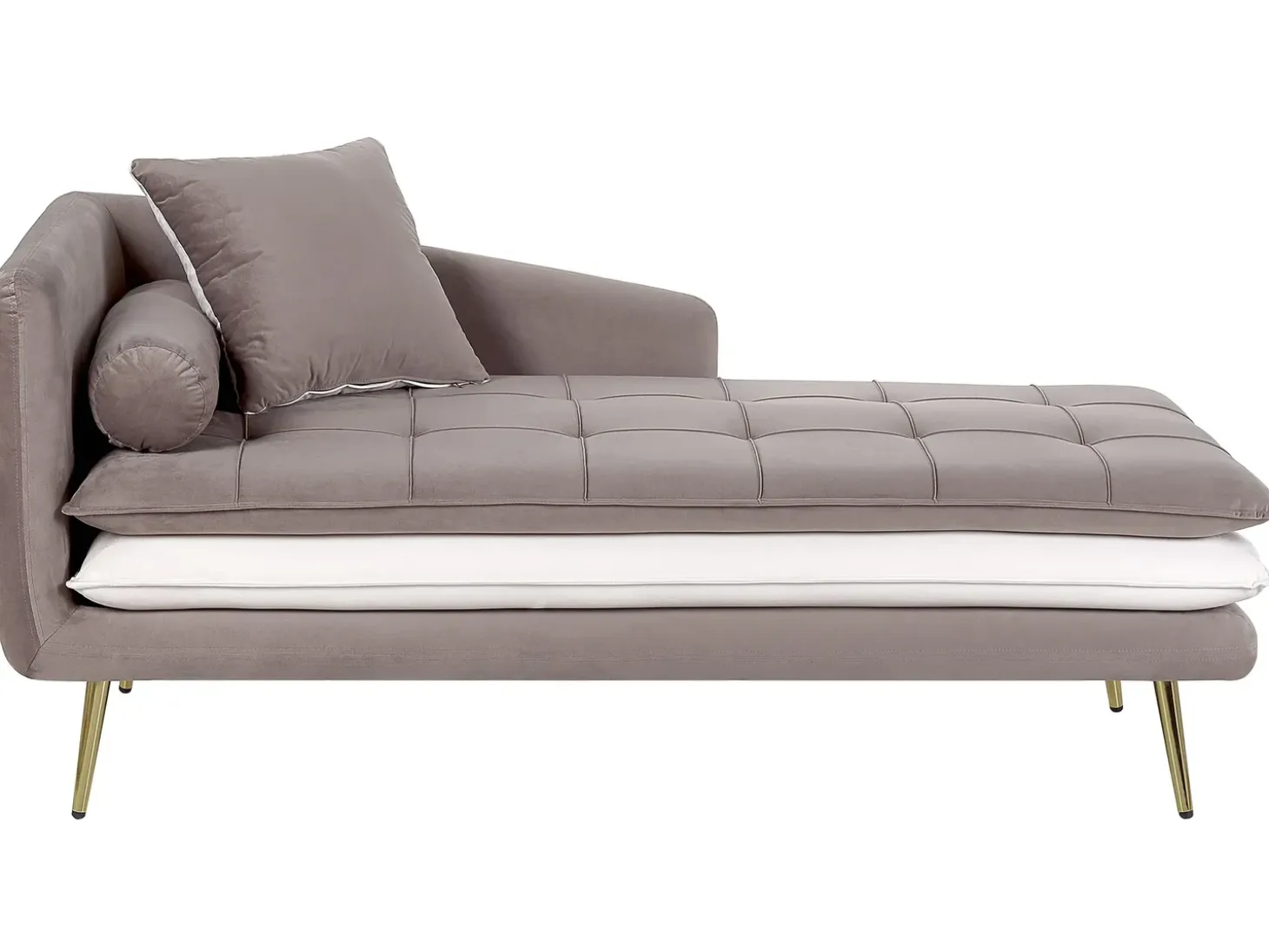 Venstrevendt chaiselong GONESSE Velour Lysebrun