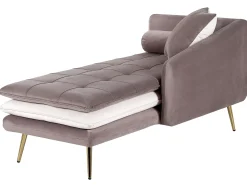 Venstrevendt chaiselong GONESSE Velour Lysebrun