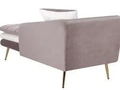 Venstrevendt chaiselong GONESSE Velour Lysebrun