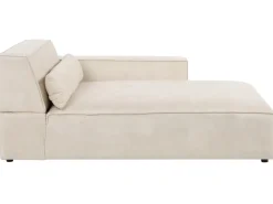 Venstrevendt chaiselong HELLNAR Velour Lys Beige