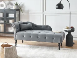 Venstrevendt chaiselong IVRY Velour Grå