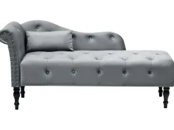 Venstrevendt chaiselong IVRY Velour Grå