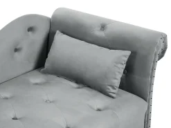 Venstrevendt chaiselong IVRY Velour Grå