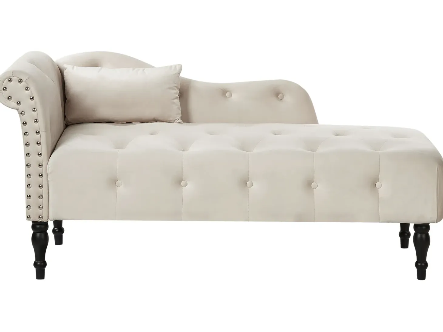 Venstrevendt chaiselong IVRY Velour Lys Beige