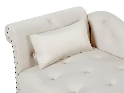 Venstrevendt chaiselong IVRY Velour Lys Beige