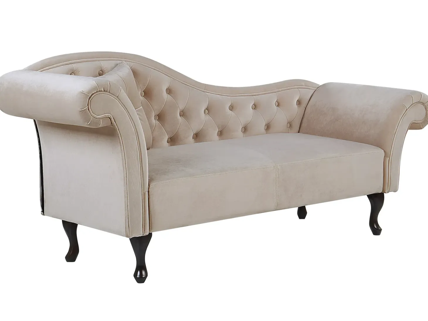 Venstrevendt chaiselong LATTES Velour Beige
