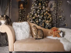Venstrevendt chaiselong LATTES Velour Beige
