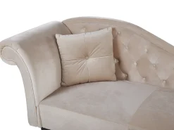 Venstrevendt chaiselong LATTES Velour Beige