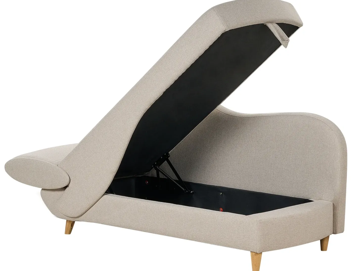 Venstrevendt chaiselong MERI Kunstlinned Beige med opbevaring
