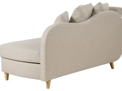 Venstrevendt chaiselong MERI Kunstlinned Beige med opbevaring