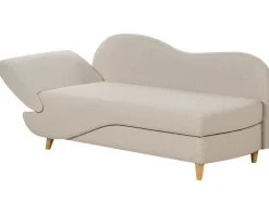 Venstrevendt chaiselong MERI Kunstlinned Beige med opbevaring