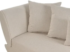 Venstrevendt chaiselong MERI Kunstlinned Beige med opbevaring