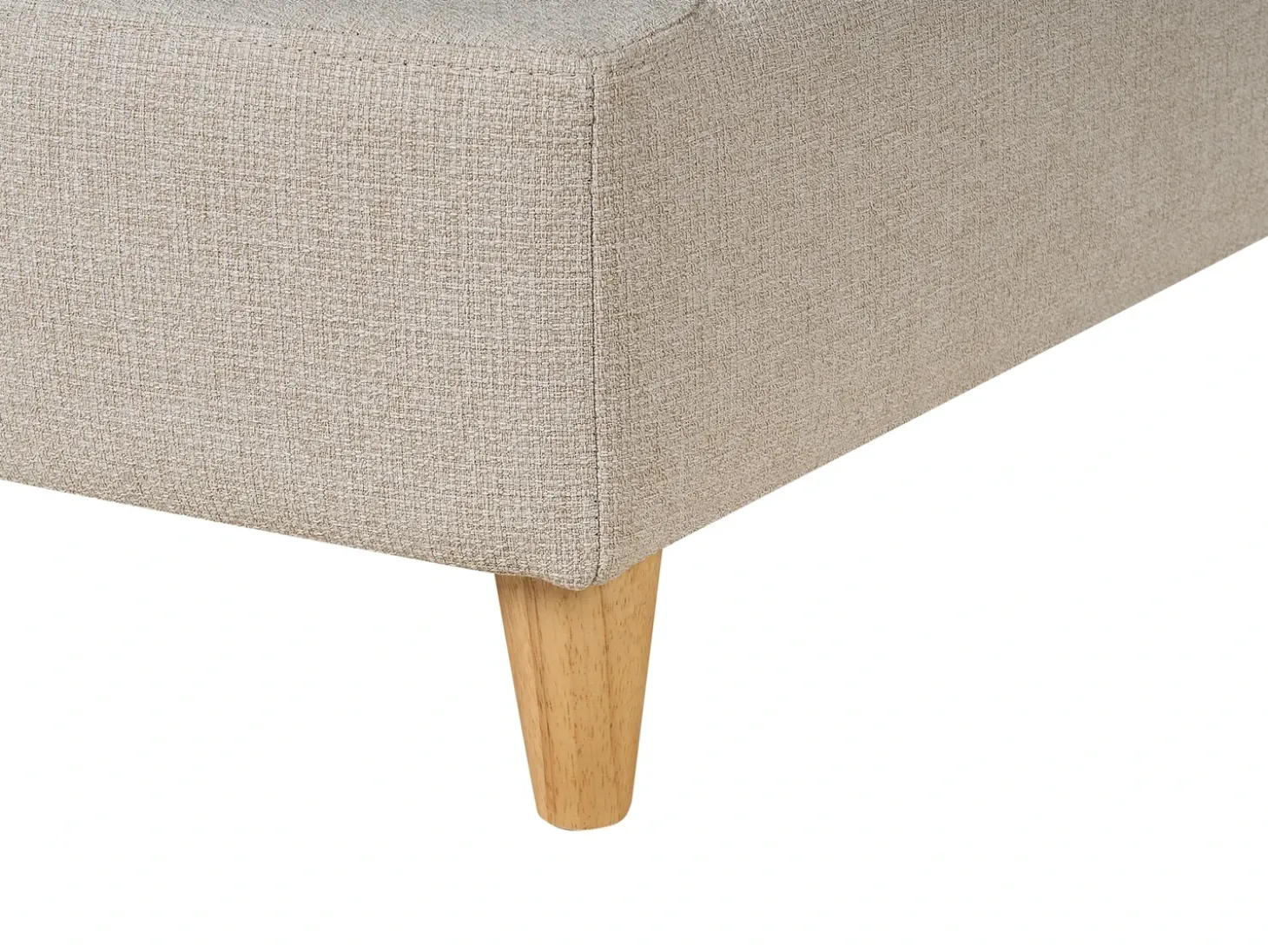 Venstrevendt chaiselong MERI Kunstlinned Beige med opbevaring