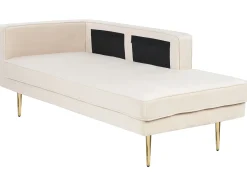 Venstrevendt chaiselong MIRAMAS Velour Beige