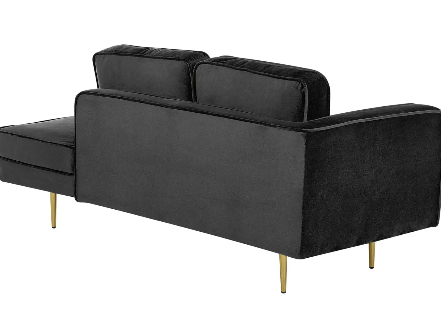Venstrevendt chaiselong MIRAMAS Velour Sort