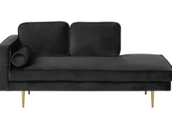 Venstrevendt chaiselong MIRAMAS Velour Sort