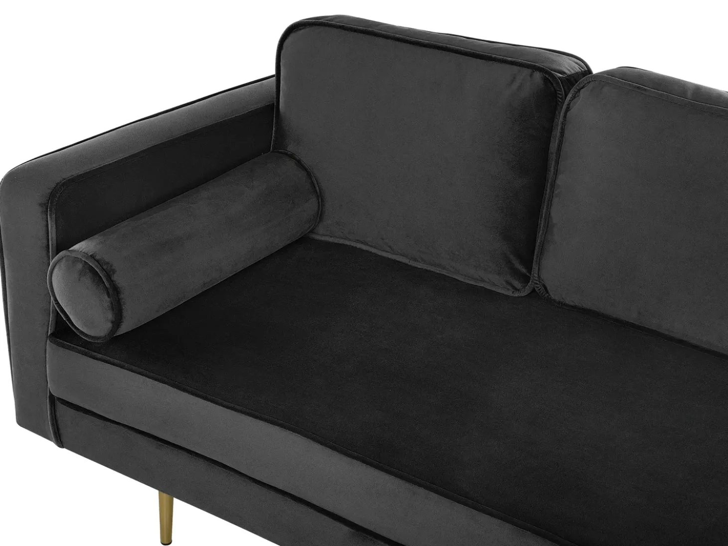 Venstrevendt chaiselong MIRAMAS Velour Sort