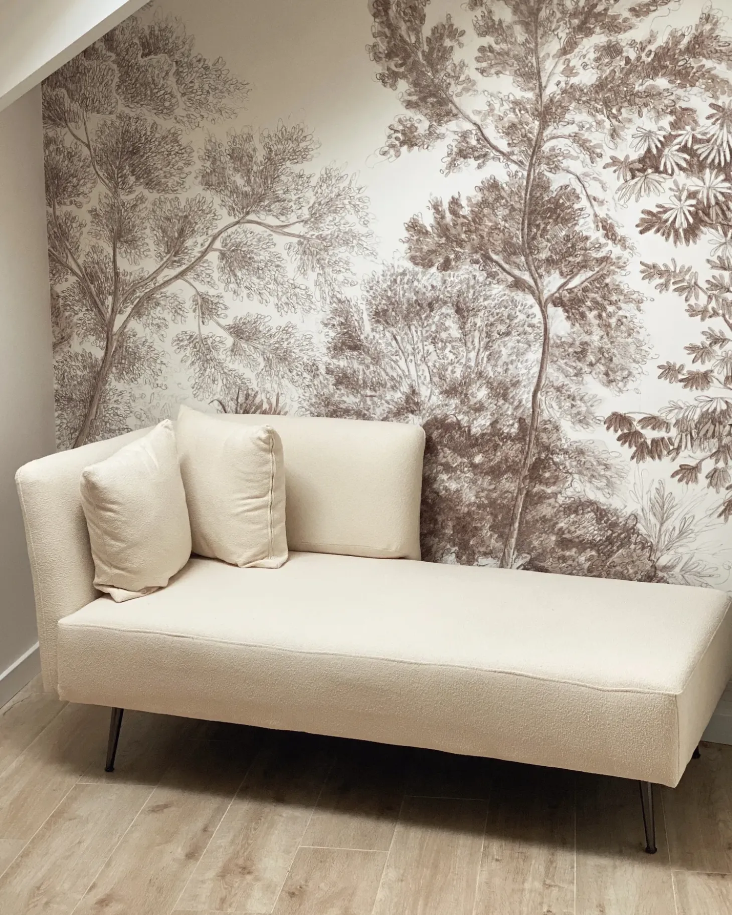 Venstrevendt chaiselong RIOM Hvid