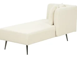 Venstrevendt chaiselong RIOM Boucle Cremehvid