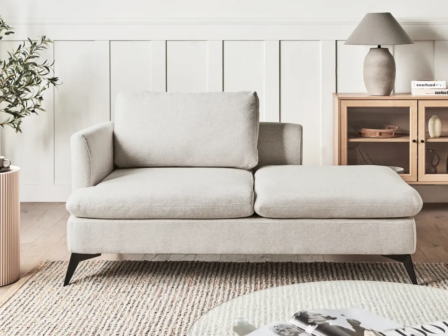 Venstrevendt chaiselong SIEVOZ Lys Beige