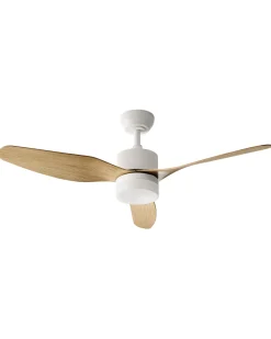 Ventilator med lys ANDERSON Med fjernbetjening LED Lysebrun