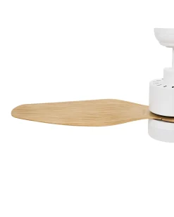 Ventilator med lys ANDERSON Med fjernbetjening LED Lysebrun