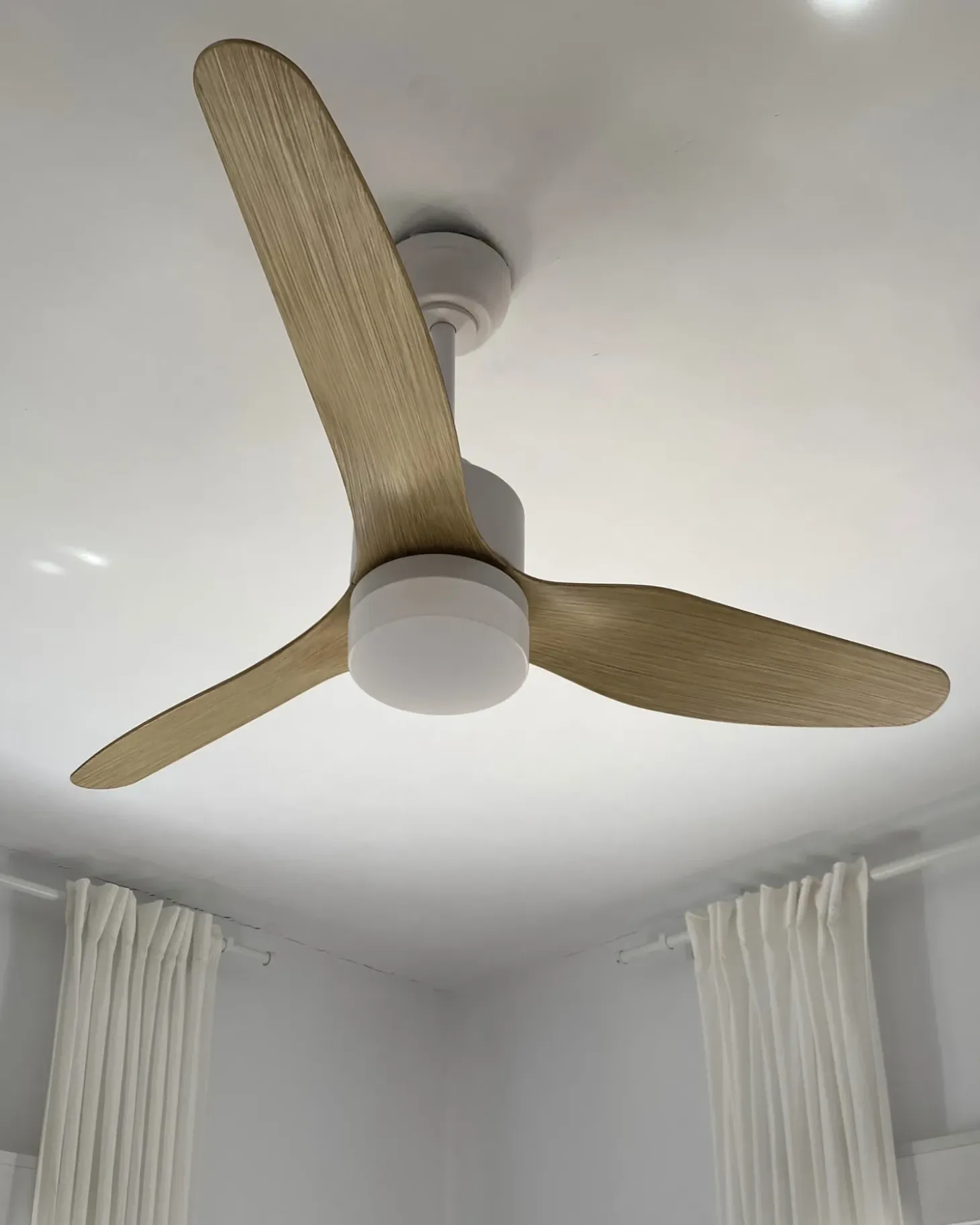 Ventilator med lys ANDERSON Med fjernbetjening LED Lysebrun