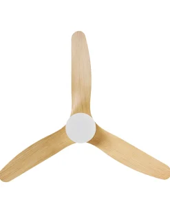 Ventilator med lys ANDERSON Med fjernbetjening LED Lysebrun