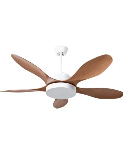 Ventilator med lys BARBET Med fjernbetjening LED Lysebrun