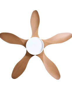 Ventilator med lys BARBET Med fjernbetjening LED Lysebrun