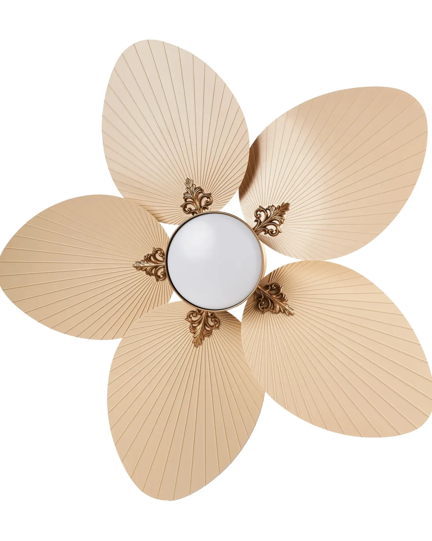 Ventilator med lys BORMEJO Med fjernbetjening LED Guld