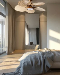 Ventilator med lys BORMEJO Med fjernbetjening LED Guld
