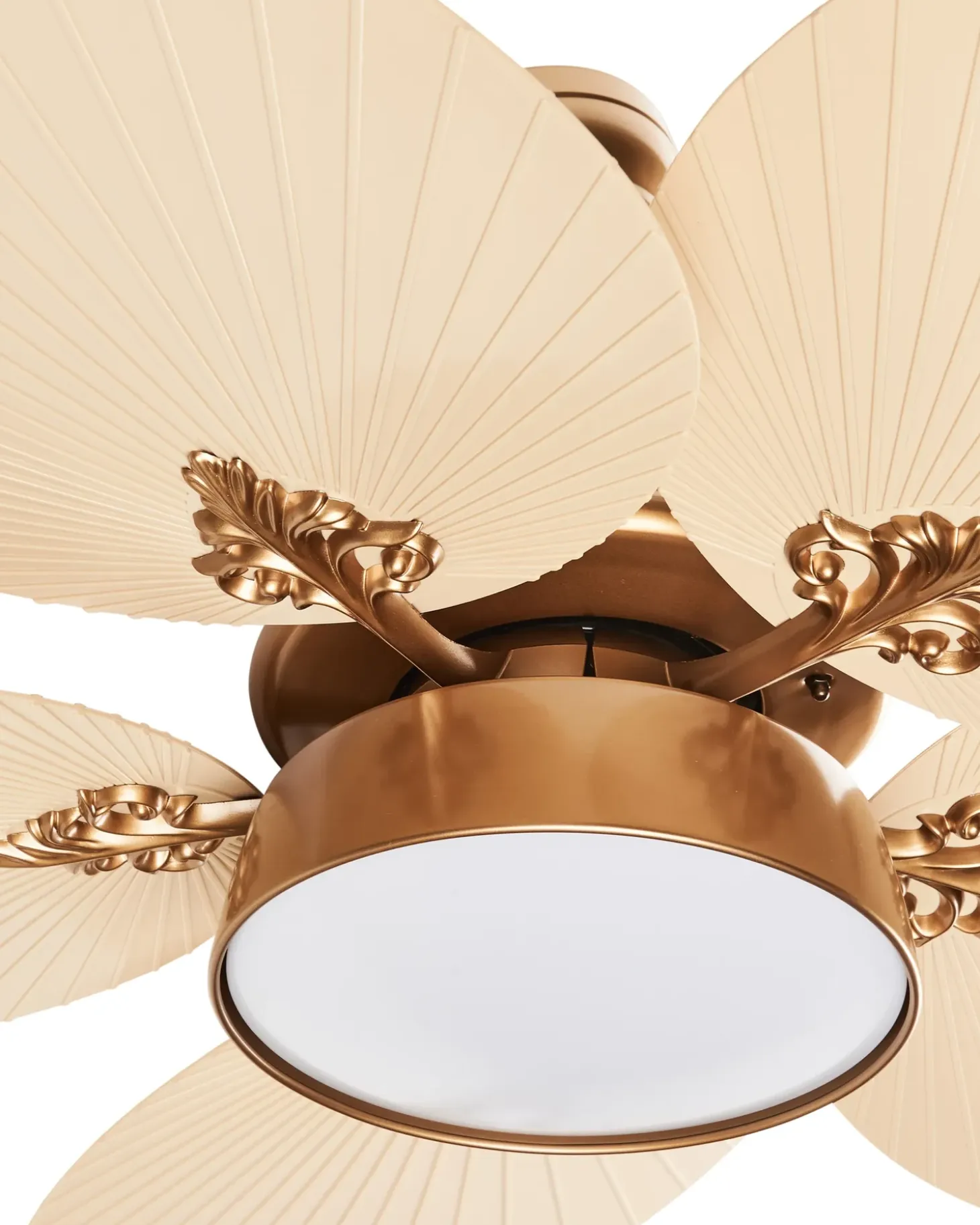 Ventilator med lys BORMEJO Med fjernbetjening LED Guld