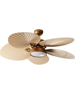 Ventilator med lys BORMEJO Med fjernbetjening LED Guld