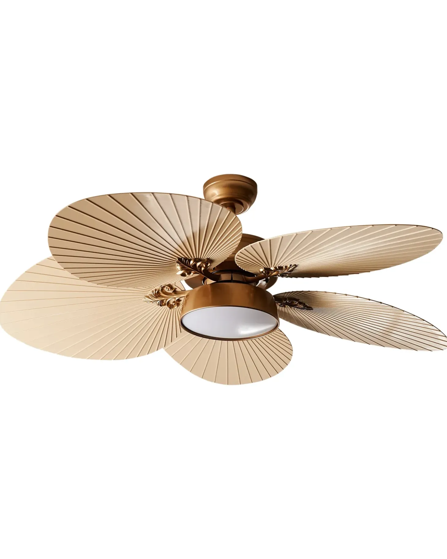 Ventilator med lys BORMEJO Med fjernbetjening LED Guld